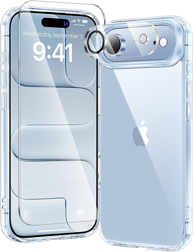 toushion 3 in 1 for iPhone Air Case Clear, Screen Protector *1 & Camera Lens by Unknown