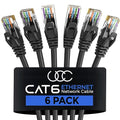 Cat 6 Ethernet Cable 15 Feet 6 Pack, Cat6 RJ45 Ethernet Patch Cables, by UltraClarityCables