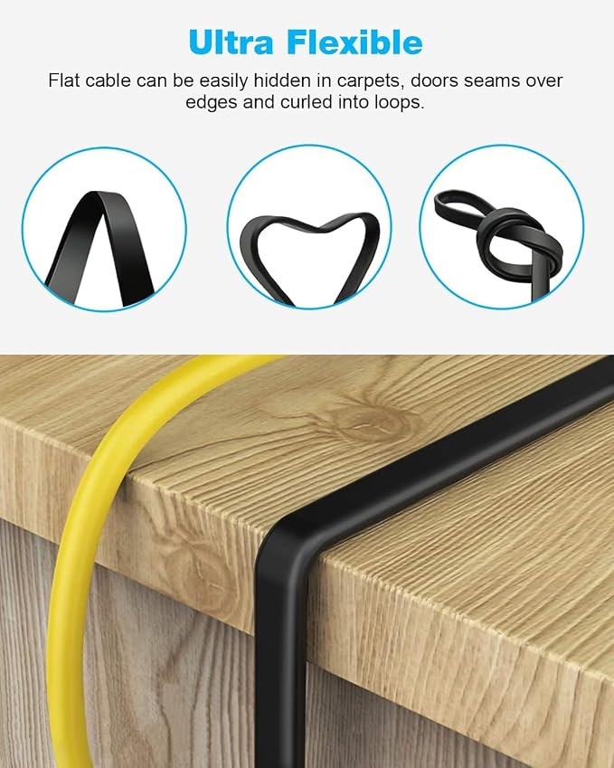 DDMALL CAT 8 Ethernet Cable 50ft, High Speed 40Gbps 2000MHz Shielded Flat - Image 5