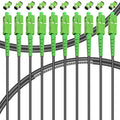10-Pack - 25m SC/APC to SC/APC Fiber Optic Internet Cable, Armored Single Mode by Bangun