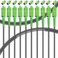 10-Pack - 30m SC/APC to SC/APC Fiber Optic Internet Cable, Armored Single Mode by Bangun