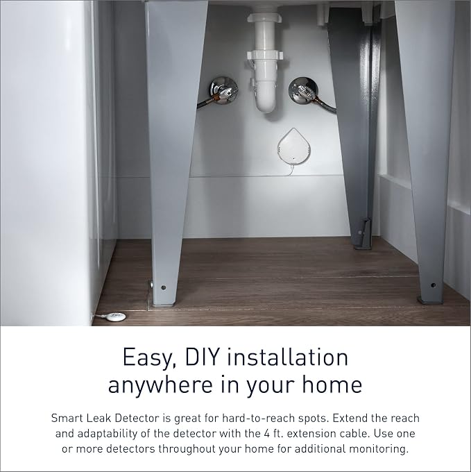 Moen White Flo Smart Water Leak Detector, Water Sensor Alarm - Image 5