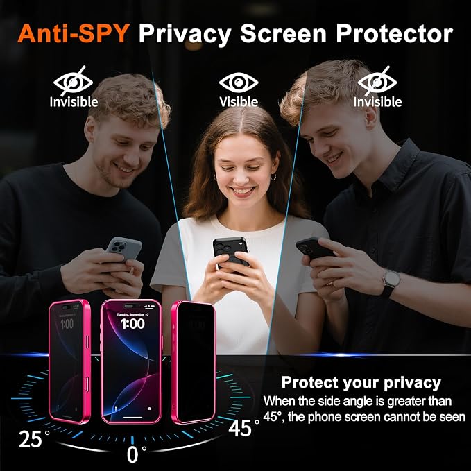 for iPhone 14 Pro Case with Privacy Screen Protector and Camera Protection - Image 7