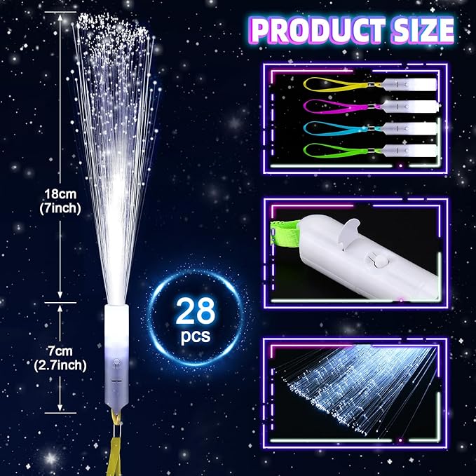 SHQDD 28 PCS Fiber Optic Wands - Image 4