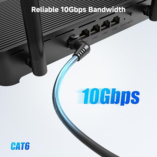Cable Matters 2-Pack 10Gbps Rotatable Cat 6 Ethernet Cable - 3ft - Image 2