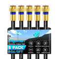 Coaxial Cable 3ft 5 Pack, RG6 Coax Cable Cord Extender by Unknown