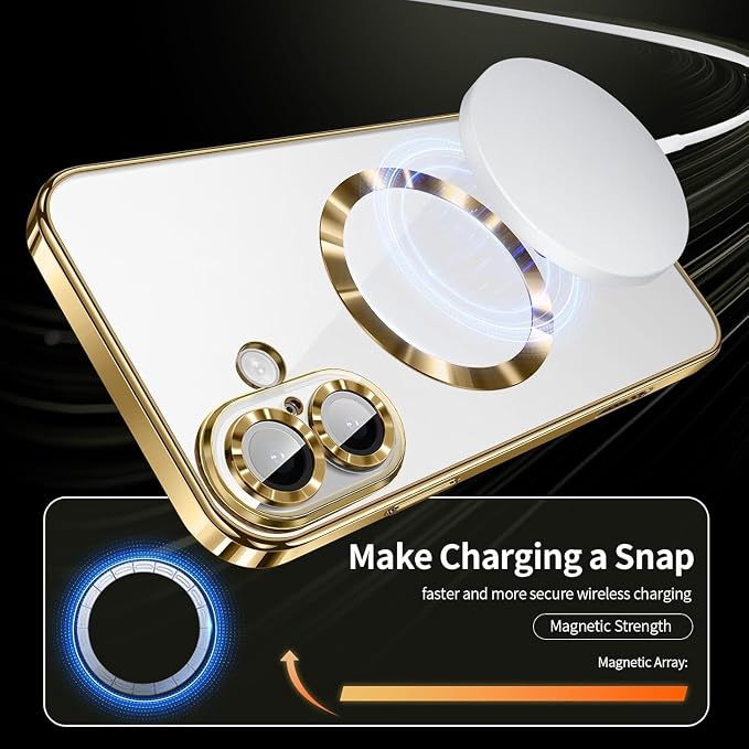 Magnetic Glossy Case for iPhone 17, iPhone17 Phone Case Slim Clear Luxury - Image 6