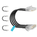 Cat6 Slim Patch Cables 3 Feet 10-Pack Black, Cat6a Patch Cables 10Gbps 550MHz by Unknown