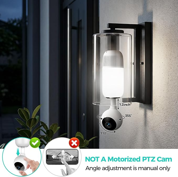 2K Light Bulb Security Cameras Outdoor Indoor - Image 3