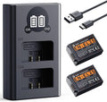 K&F CONCEPT 1600mAh EN-EL25 Battery 2-Pack EN-EL25A Battery and Dual LCD by KFCONCEPT