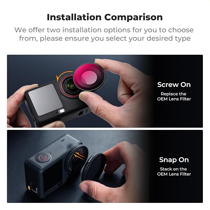 K&F CONCEPT Snap On Black Diffusion 1/4 Filter Compatible - Image 3