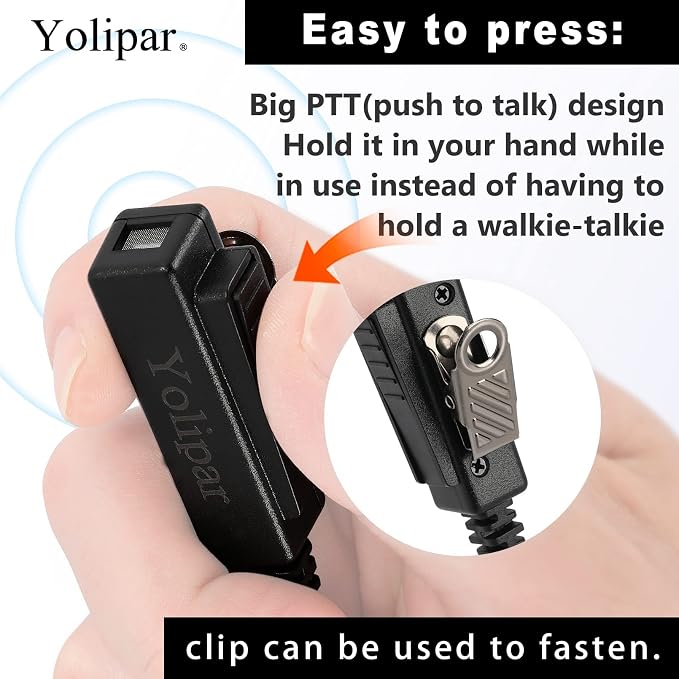 RDM2070D 2-Pin 2-Wire Motorola Walkie Talkies Earpiece Surveillance Kit - Image 6