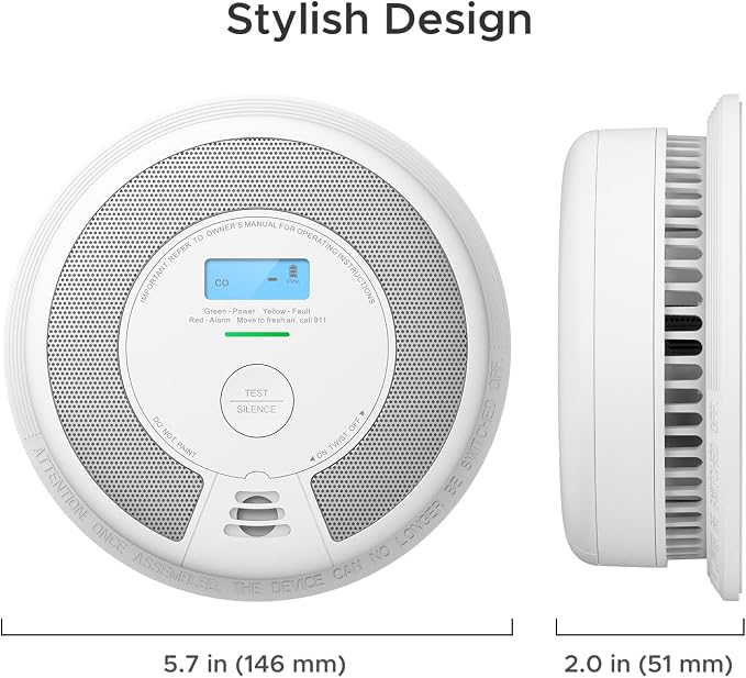 X-Sense 10-Year Battery Combination Smoke Carbon Monoxide Alarm Detector - Image 8