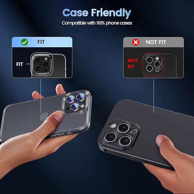 CACOE Camera Lens Protector for iPhone 14 Pro/14 Pro Max/16 Pro/16 Pro Max - Image 7