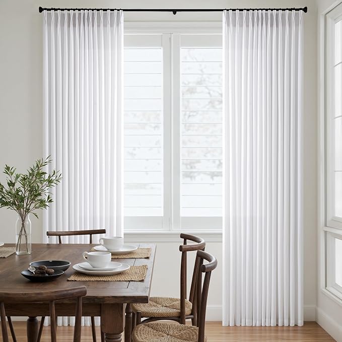 Memory Trained Pinch Pleated Curtains 80 Inches Long, Viral Linen Pinch Pleat - Image 4