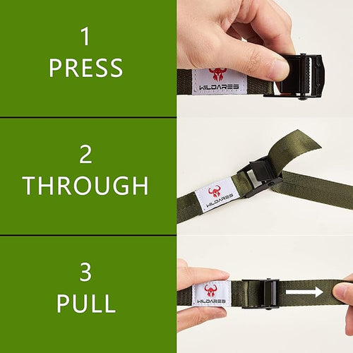 1" x 6.6' Trail Camera Strap, 1800 lbs, Heavy-Duty Game Camera Strap, Tree Belts - Image 2