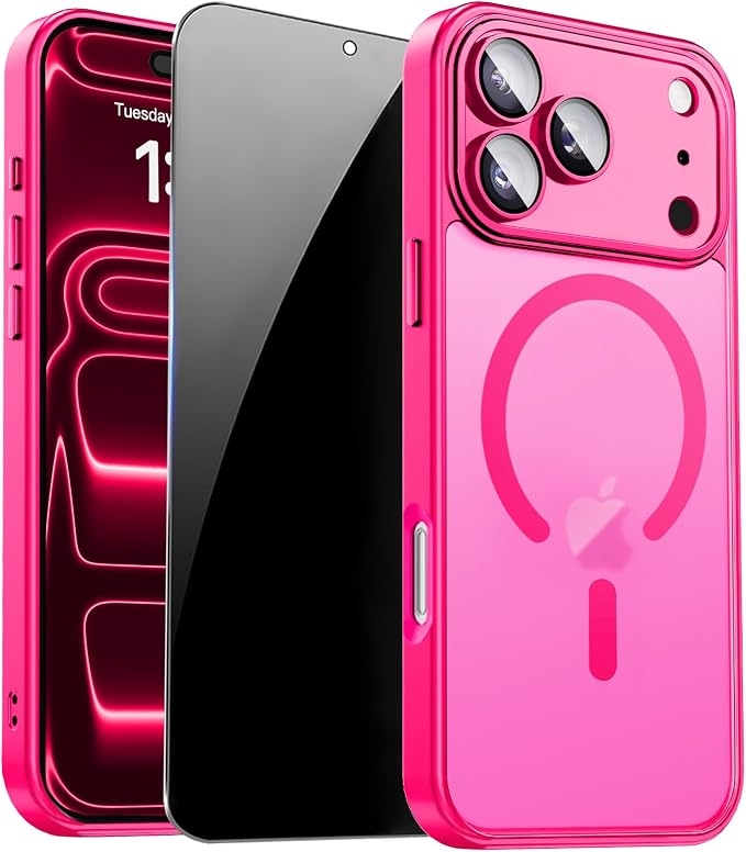 for iPhone 17 Pro Case with Privacy Screen Protector and Camera Protection by ZOZDOKG
