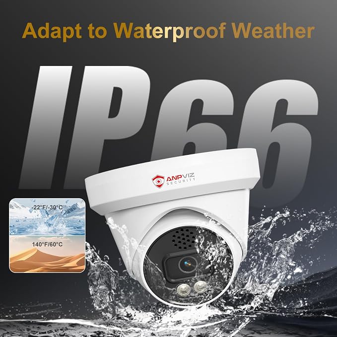 - Anpviz 16CH 4K PoE Security Camera System, 10x 8MP Wired IP Turret Cameras - Image 7