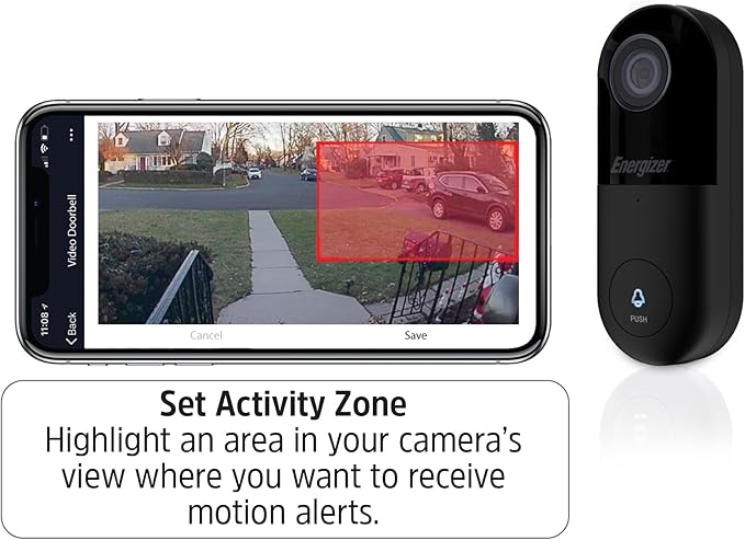 Energizer Smart 5GHz 2K Doorbell, Wired Video Doorbell Security Camera - Image 2