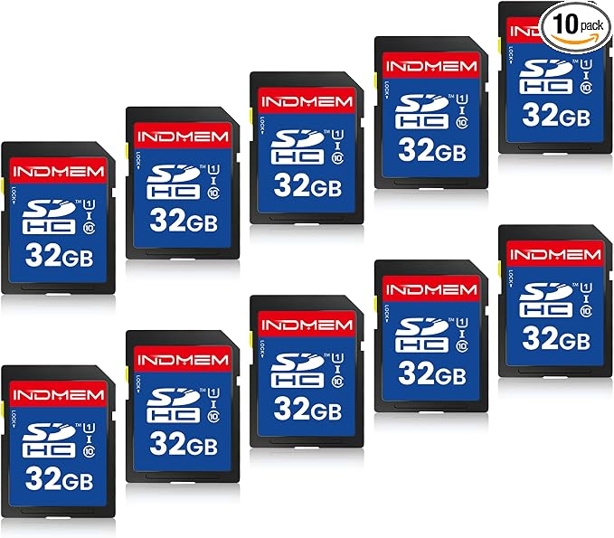SD Card 32GB, High Speed Full HD Video Recording Secure Digital Cards by READYXIO