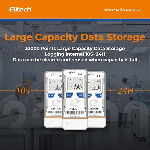 Elitech Bluetooth Temperature Data Logger FDA Standards, Reusable Recorder - Image 8