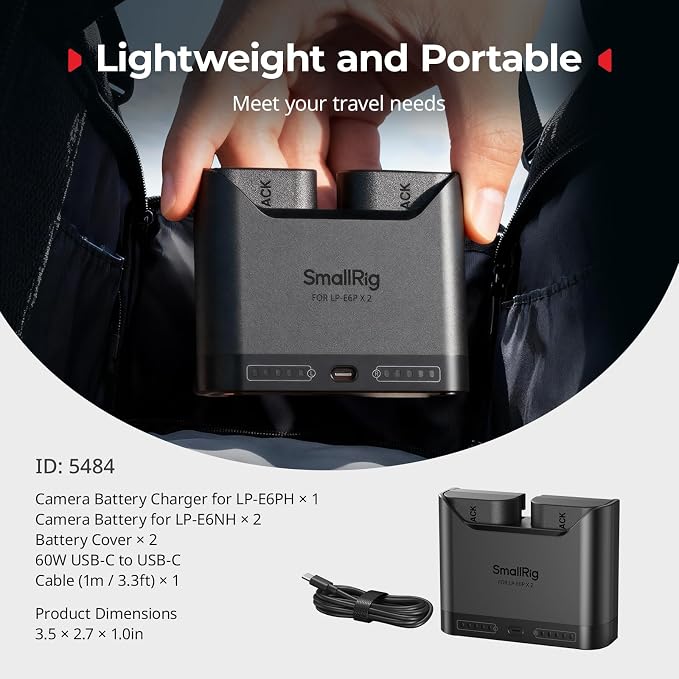 SMALLRIG LP-E6NH Camera Battery Set - Image 9