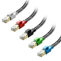 Cat 8 Ethernet Cable 6 ft 5 Pack, Nylon Braided High Speed Heavy Duty Network by Orbram