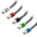 Cat 8 Ethernet Cable 5 ft 5 Pack Multi Color, Nylon Braided High Speed Heavy by Orbram
