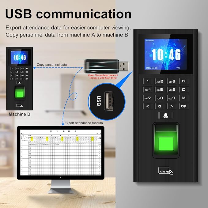 Complete Biometric Fingerprint Security Access Control System Kit, RFID T9 - Image 5