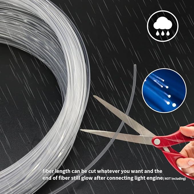 AZIMOM PMMA Plastic End Glow Fiber Optic Cable 0.25mm 100m/Roll - Image 5