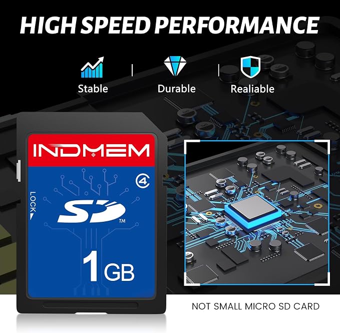 INDMEM SD Card 1GB, 6 Packs Class 4 1GB Flash Memory Card MLC Standard Secure - Image 3
