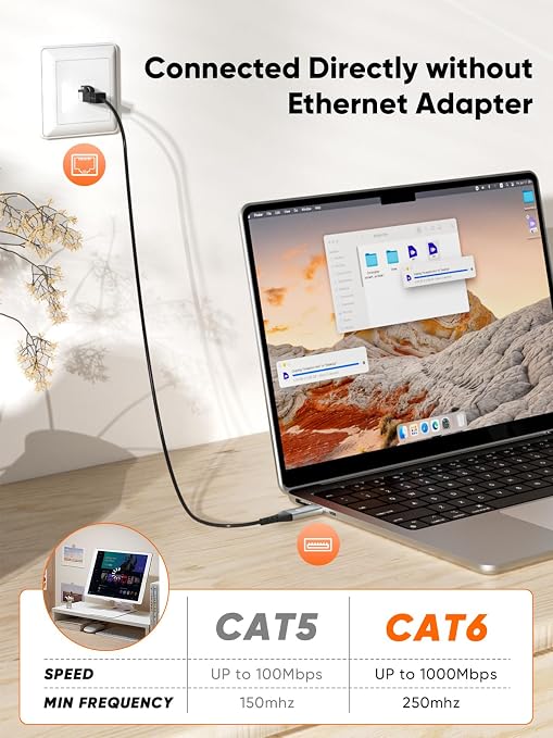 CableCreation USB to Ethernet Cable 6.6FT, USB to RJ45 Internet LAN Network - Image 2