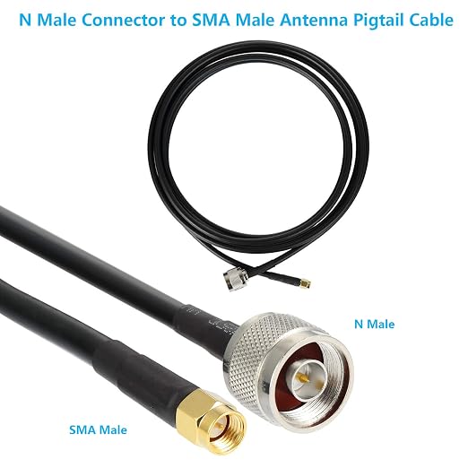 40ft N Male to SMA Male Cable, SMA to N Cable 50 ohm Ultra Low Loss KMR240 - Image 4