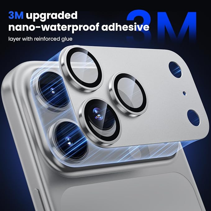 WSKEN for iPhone 17 Pro Camera Lens Protector, Metal Aluminum Alloy Tempered - Image 3