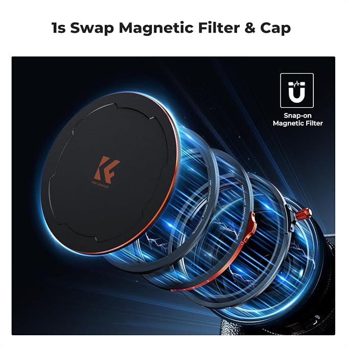 K&F CONCEPT 95mm Magnetic 1s Swap 5-Pack: CPL + VND2-32 + Black Diffusion 1/4 + - Image 3