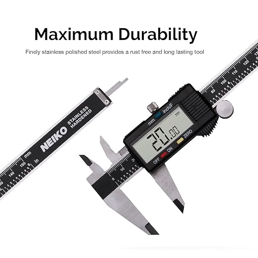 NEIKO 01408A 8” Electronic Digital Caliper Extra Large Display | 0-8 Inches | - Image 5