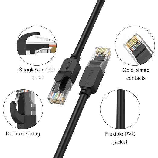 Cat 6 Ethernet Cable 6 ft, High Speed 10Gbps, Indoor/Outdoor, Compatible - Image 3