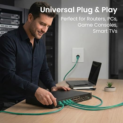 GEARit Cat 6 Ethernet Patch Cable 3 ft Green Cat6 Patch Cables 3ft - Image 8