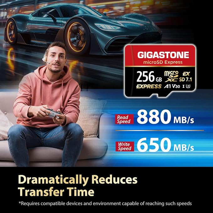 【Designed for Switch 2】GIGASTONE 256GB microSD Express R/W 880/650MB/s SDXC - Image 2