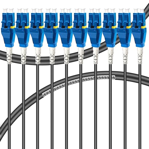10-Pack - 5m Uniboot LC to LC Armored Fiber Patch Cable, Singlemode 9/125um by Bangun