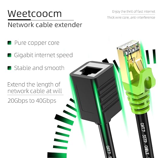 Ethernet Extension Cable 15ft, Network Cat6a Extension Patch Cable RJ45 Cords - Image 8