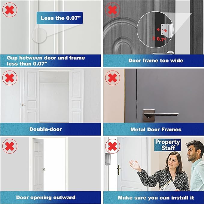 2Pack AceMining Door Reinforcement Lock Withstands 800lbs of Force - Image 2