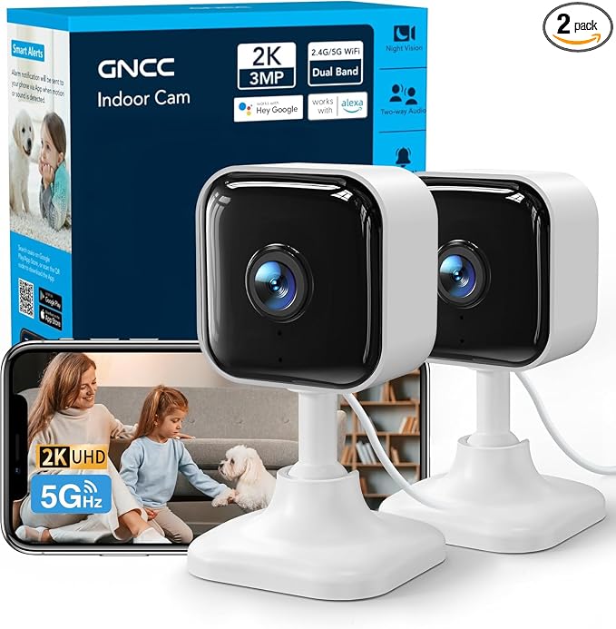 GNCC 2K Indoor Cameras for Home Security by GNCC