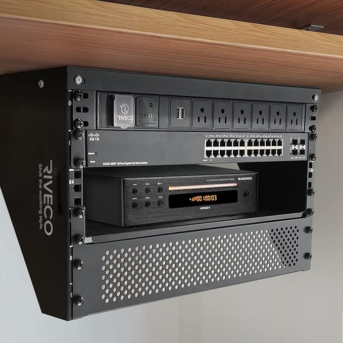 RIVECO 3U Wall Mount Rack for Network| Reinforced Heavy Load 66-99 LBS Small - Image 6