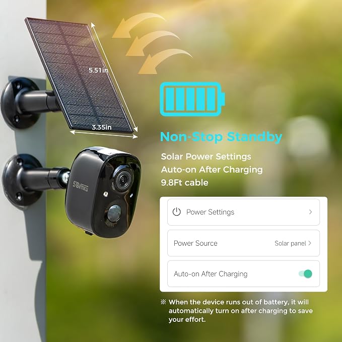 Vicohome 2G6B Best 2K Solar Security Camera Wireless Outdoor System, No NVR - Image 7