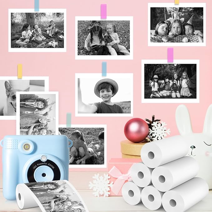 25 Rolls Kids Camera Instant Print Refill Paper Set, Phetium HD Printing - Image 6