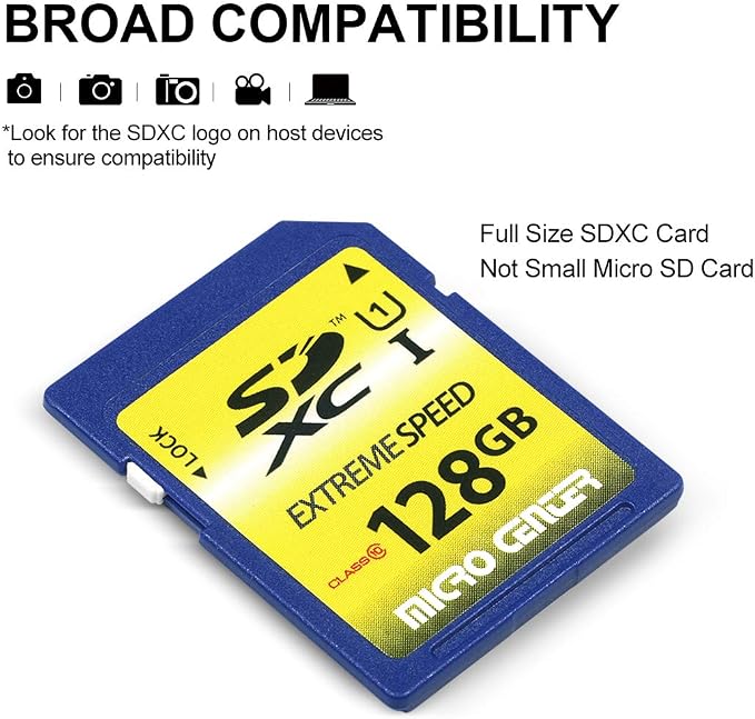 128GB Class 10 SDXC Flash Memory Card Full Size SD Card USH-I U1 Trail Camera - Image 4
