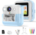 Kid Camera for Boys, Portable Toddler Blue Printing Camera Toy 1080P Video by BOFIDAR