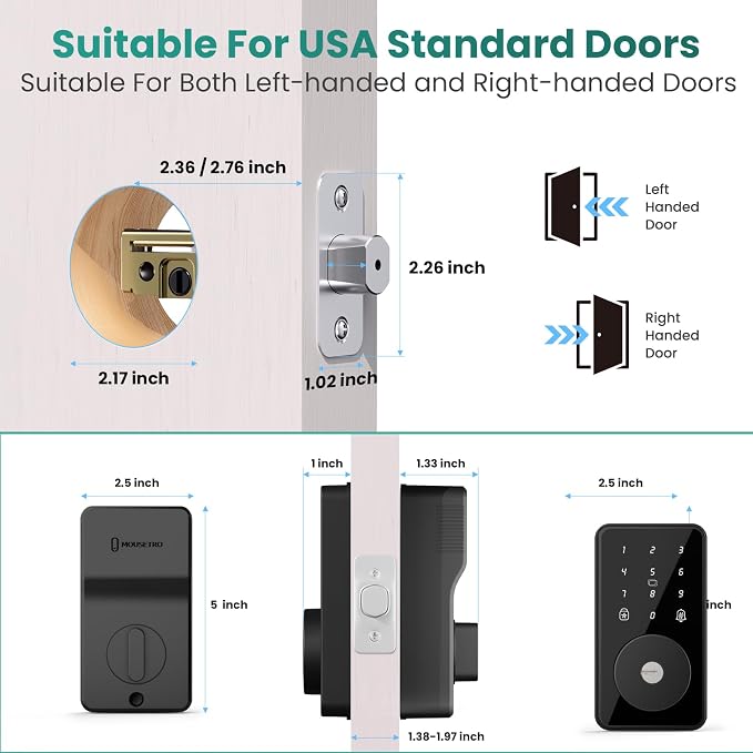 Smart Lock, 4-in-1 Keyless Entry Door Lock - Image 7
