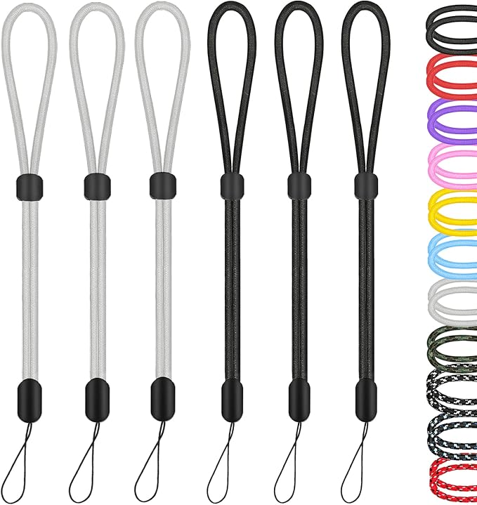 Hukado Hand Wrist Strap Lanyard, 6 Pack 9.5inch Adjustable Nylon Wristlet by Hukado